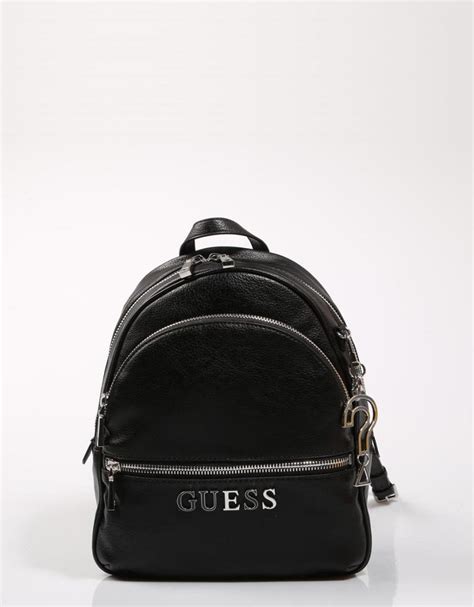 mochila negra mujer guess